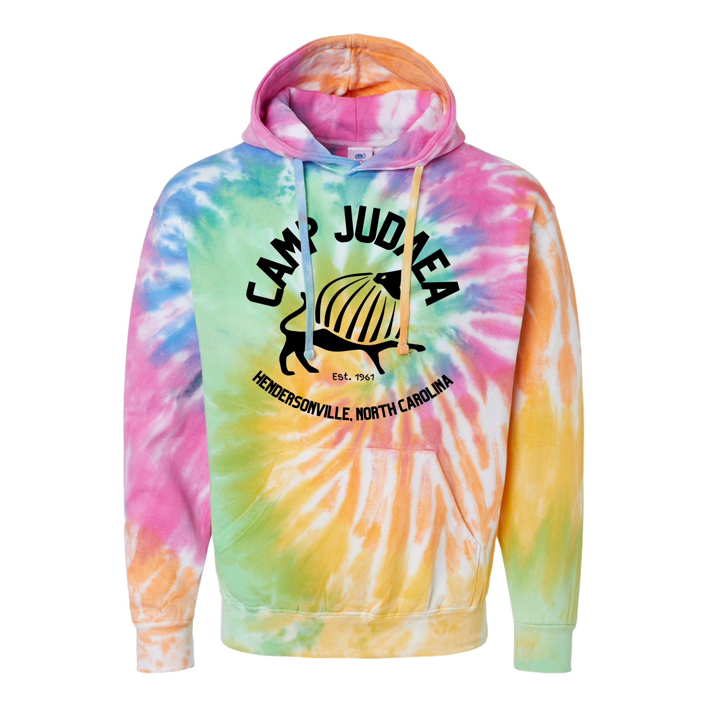 Lion Emblem Tie-Dye Hoodie